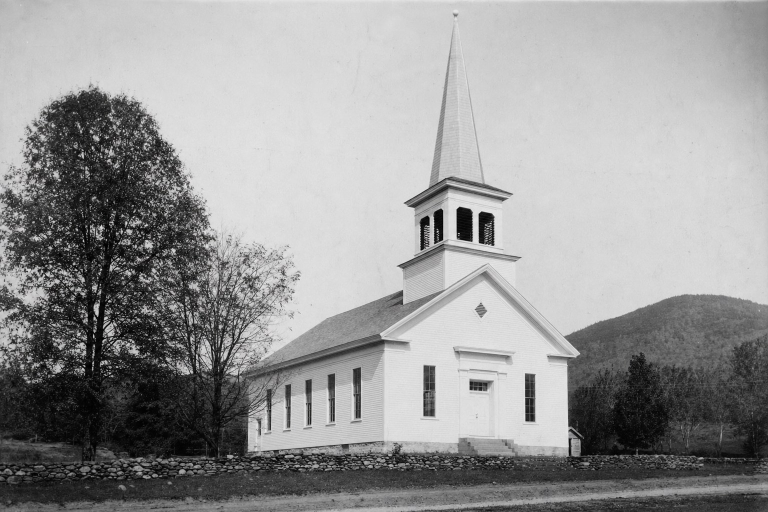The rebuilt steeple in 1940